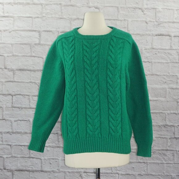Vintage Sweaters - Vintage 60s Wool Cable Knit Sweater